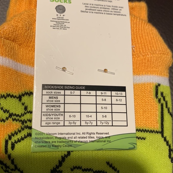 Nickelodeon Rugrats - Reptar socks - Mens size 5-12 - Picture 3 of 4
